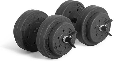 CAP Barbell 40-Pound Adjustable Cement Dumbbell Set – Versatile Weights for Home Gym Excellence