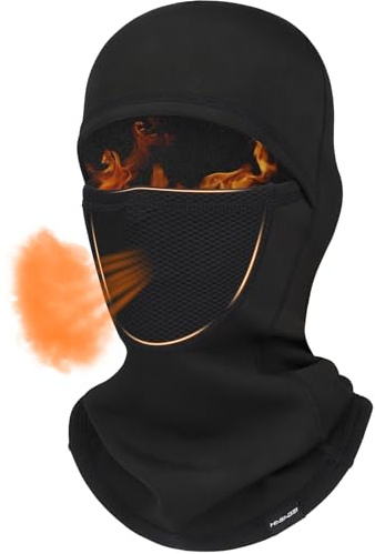 HASAGEI Cagoule, Cagoule, Masque de Ski, Moto, vélo, Sports d'hiver, Coupe, Protection UV, Masque tempête pour Homme et Femme, Noir x 1., Taille Unique