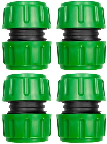 4 Pcs Hose Pipe Connector Extender,1/2 inch Hose Connector,Outdoor Tap Garden Hosepipe Connectors,Hose-Repair Garden Hoses Extension,for Join 1/2 inch Hoses Pipe Quick Repair Connection(Green)
