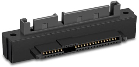 Jrudjsnhhty 1 Uds SFF-8482 SAS Hembra A Macho 15 Pines Cabezal Curvo Adaptador de áNgulo de 90 Grados Convertidor para Cable de Placa Base