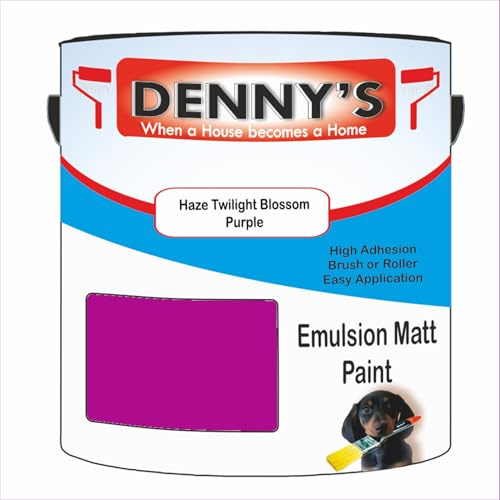 Premium Interior Wall & Ceiling Emulsion Paint – Haze Twilight Blossom Purple – Rich Matt Finish, Durable & Washable, Low Odour, Ideal for Living Rooms, Bedrooms & Hallways (1 Litre Tin)