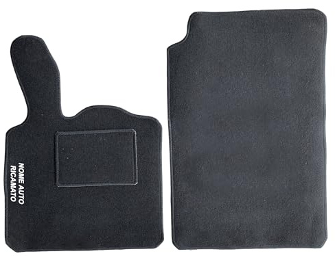 Auto Accessori Lupex - Alfombrillas de Coche compatibles con Smart, de moqueta Negra, Logo Bordado, Alfombras moldeadas desgarro, w450 - w451 - w453 (W451 - Segunda Serie)
