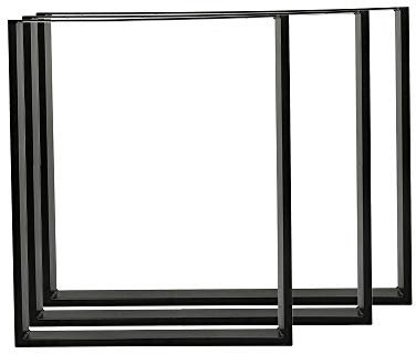 Lot de 2 Pied de Table, Pieds de Bureau Rectangulaire, Pied de Table Metal, Pied de Table à Manger, Pied de Meuble, en Acier, Charge de 150 kg, Pieds de Table à Manger