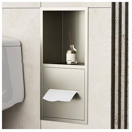 Shower Niche, Stainless Steel Embedded Wall Shelf, Bathroom Shelves, Home Bedroom Kitchen Wet Room Alcove, Shampoo Toiletry Toilet Paper Waterproof Storage Shower Organiser (Color : Apricot