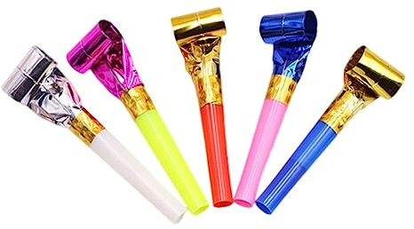 BESTonZON 20pièces Lot De Sifflets à Long Nez Pour Garçon Fille Forme De Dragon Pour Fête Anniversaire Couleur Aléatoire