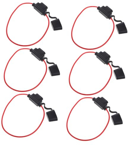 CIYODO 6 Piezas Kit de Portafusibles para Automóvil Soporte de Resistente al Agua con Tapa para Fusibles de Cuchilla Construcción Duradera de PVC para Protección y Reparación Automotriz