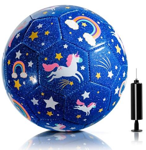 U&C Planet Ballon de Foot Taille 2 pour Tout-Petits et Enfants avec Pompe – Petit Ballon Souple avec Motif Animal, Cadeau pour Garçons et Filles – Jeu Intérieur et Extérieur Jardin