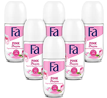 Fa Roll-On Pink Passion, 50 ml (6 Stück), insgesamt 300 ml