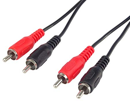 PremiumCord cinch cable 5m, 2x cinch RCA M plug to 2x cinch RCA F plug, audio video connection cable, stereo, for TV, mobile phones, MP3, HiFi, color black