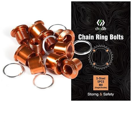 CNC Lot de 5 vis pour plateau de chaîne M8 - Orange