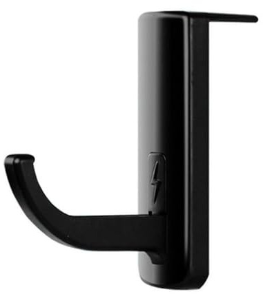 Techly 361728 Supporto Cuffie Adesivo Universale per Monitor e Scrivania Nero (2 Pezzi) Nero