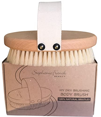 Stephanie Franck Trockenbürste Körper weich – Soft Body Brush mit Naturborsten & FSC-Buchenholz, für Lymphdrainage, Peeling & Massage, ideal bei sensibler Haut, Made in Germany