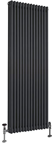 Milano Windsor Anthracite Cast Iron Style Vertical Triple Column Radiator - 1800mm x 650mm