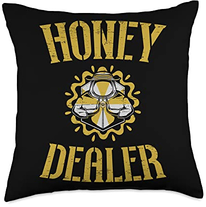 Honey Dealer Honeybees Pollinator Beekeeper Beehive Throw Pillow