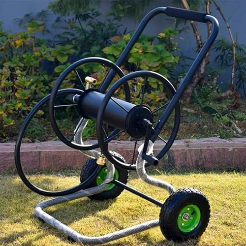 MegLob Großer Professioneller Schlauchwagen Mit 1/2 3/4 Schlauchanschluss Speicherrolle, Hochleistungsschlauchrolle Im Freien, Für Garten, Haus Und Hof, Waschanlage Gartengartengarten Gartengarten