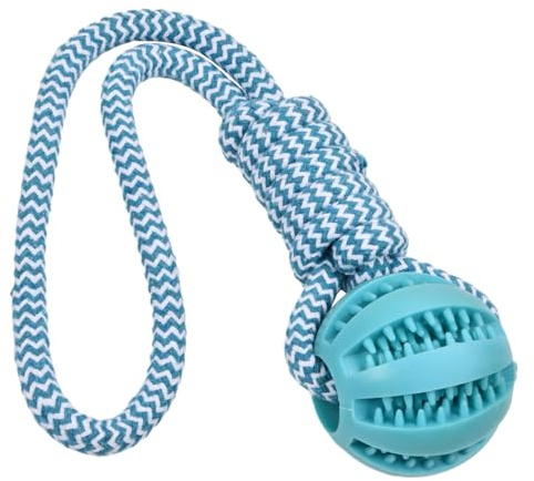 Volumoon Ball on Rope - Indestructible Dog Toy for Throwing & Chewing, 6 cm