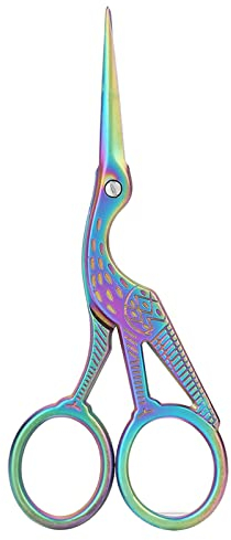 Forbici, Forbici Colorate a Forma di Gru con Lame in Acciaio Inossidabile E Impugnatura Morbida Per Famiglie, Uffici E Scuole (Confezione da 1)