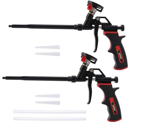 DAFEIKE Foam Spray Gun Foam Insulation Gun Updated Teflon Foam Dispensing Gun Cleaner Save Expanding Pu Foam Gun for Insulating and Caulking Pack of 2 Black
