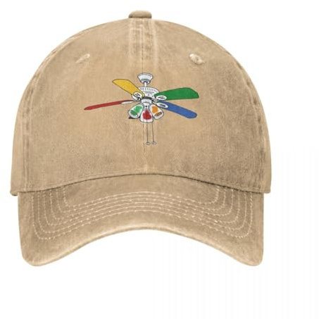LXCUDXZ Casquette de Baseball Chapeau de Cowboy avec Ventilateur de Plafond Arc-en-Ciel, Casquette de Golf pour Hommes et Femmes Faire la fête Cadeau