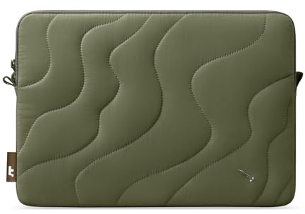 tomtoc 360° Protective Puffy Laptop Sleeve for 15-inch New MacBook Air M5/A3448 (2026), M4/A3241, M3/A3114, M2/A2941, 15-inch Surface Laptop 7/6/5/4/3, Quilted Puffer Soft Case Bag