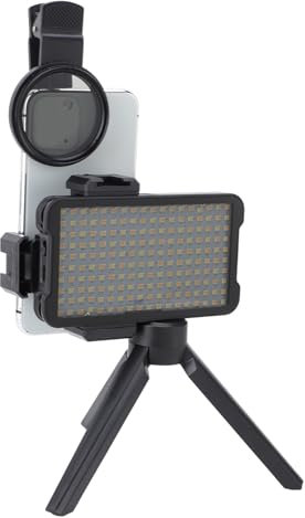 Photographic Video Fill Light for Tattoo Art With 52mm Lens Filter, Rechargeable 2400K-6400K Photography Lighting