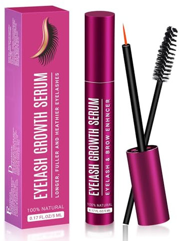 Wimpernserum Ohne Hormone, Lash Serum - Wimpernwachstumsserum, Natürliches Wimpernserum mit Augenbrauenbürste, für Pflege Gebrochene Wimpern, Schnelleres Wimpernwachstum (5 ml)