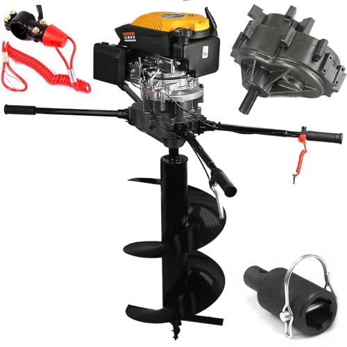Mototrivella a Scoppio Demon | a Benzina | Motore 4 Tempi OHV | 173cc | 6 CV | 3600 Giri/min | con Punta Ø40x80 cm | con Adattatore