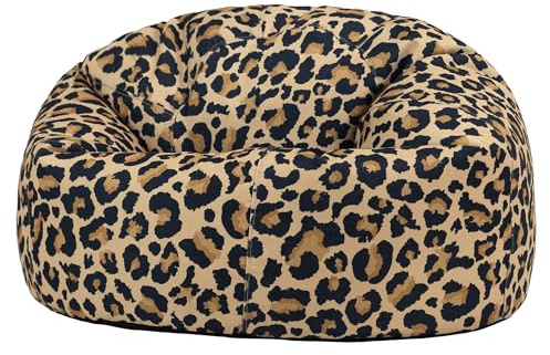 Icon Kingston Leopard Sitzsack, Webstoff, Sitzsack Erwachsene mit Füllung, Bean Bag, Lounge Sessel, Lounge Stuhl, Garten, Schlafzimmer, Wohnzimmer, Wohnzimmer Möbel