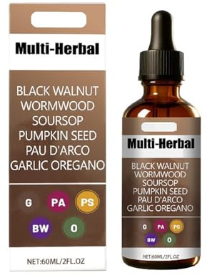 Gotas de Ajenjo de Nogal Negro - Fórmula herbal suave, revitalizante, aptas para hombres y mujeres,1pcs