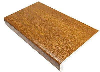 175mm Golden Oak UPVC Window Board/Cill Cover 1.25m Long 9mm Thick Plastic Window Sill Capping