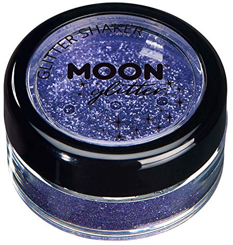 Fein Glitterstreuer von Moon Glitter - 100% kosmetische Glitzer für Gesicht, Körper, Nägel, Haare und Lippen - 5g - Lavendel