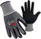 QEAR SAFETY - 3 paia di guanti da lavoro per uso generico, in microfoam nitrile, Large/9, Grigio
