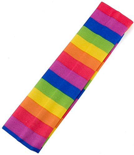 Mytoptrendz Stretchy Headband Soft Fabric Kylie Hairband Headband Bandeau Plain Girls Ladies Bandeau Boys Sports Accessories (Rainbow Stripe