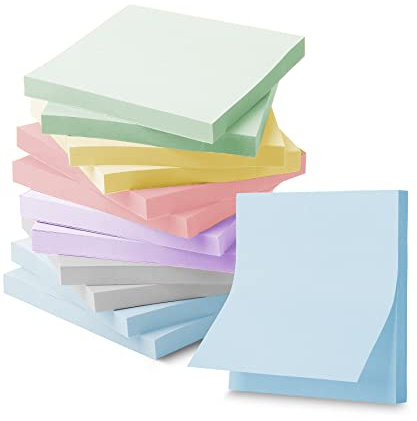 Mr. Pen- Bulk Sticky Notes, 3”x3”, 12 Pads, Colorful, Morandi Colors Self-Stick Aesthetic, Stocky Notes for Bible Journaling