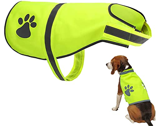 Sicherheitsweste Pet Hunde, Hunde Sicherheitsweste, Hundeweste hohe Sichtbarkeit, Pet Hunde Warnwesten, Hundeweste Reflektierend, Hält den Hund Sichtbar, Sicher vor Autos & Jagtunfällen
