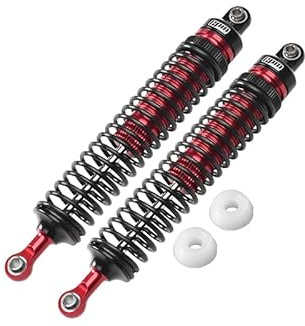 GPM Upgrades Aluminum 6061-T6 Rear Adjustable Spring Dampers for 1/10 4Wd Hammer Rey U4 Rock Racer（LOS03030） RC Car (Red)