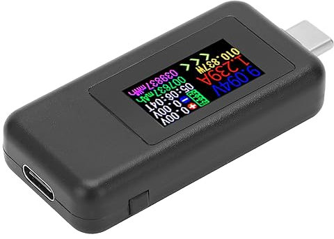 USB-Messgeräte, Typ-C, USB-Messgerät, Tester, 10 X 8 X 2 USB-Leistungstester, Spannung, Strom, 2 Zoll, Voltmeter, Amperemeter, Farbbildschirm, Dc4, 30 V, USB-C-Tester, USB-Tester