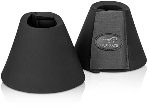 Equinate Set di 2 campane per zoccoli Denver XXL, in neoprene, resistenti e ammortizzanti, per allenamento e tornei, colore: nero