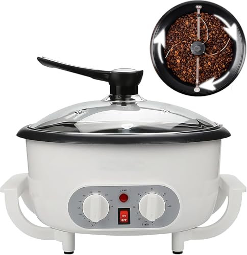MASKIS 800w Coffee Roaster Machine, Household Electric Coffee Machine, With 750 Capacity, 0-240℃ Adjustable Automatic Coffee Bean Roaster, Timer Stir Evenly, for Roasting Coffee Bean Nut Peanut
