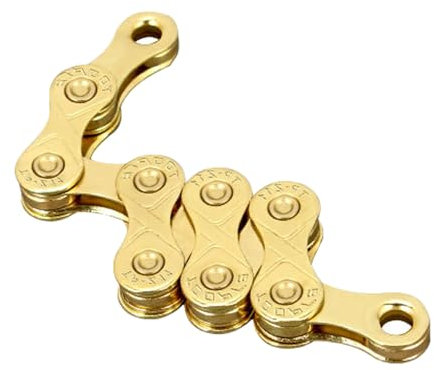 GADAW Cadena de eslabones perdidos reutilizables de acero al carbono para bicicleta, eslabones rápidos, cadena de bicicleta de montaña 114/116 eslabones