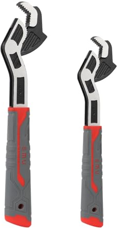 mumisuto 2 Piezas Juego de Herramientas Universal, Llave Inglesa Multifuncional Universal, 9-43mm, Llave Ajustable con Bloqueo Automático y Rápido