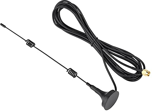 Aramox WLAN-antenn, DualBand 2,4 GHz, 8DBi Gain, Magnetisk Bas, SMA-kontakt för Routrar och Industriella Enheter (10 meter lång)