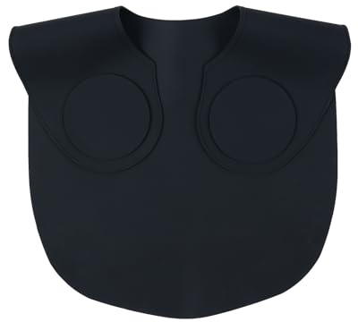Eminchu Mantella Parrucchiere Lunga in Silicone, Mantella Taglio Professionale per Capelli, Avvolgente per il Collo con Sensazione Confortevole Al Tatto, Ideale per Bob Parrucchiere di Media (BLACK)