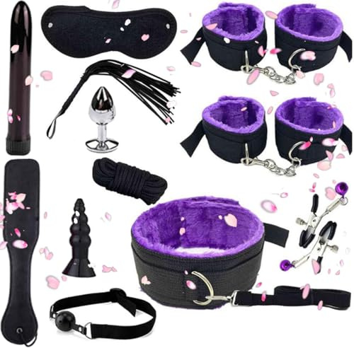 12 Bitar Nylon Multifunktionell UtbildningsuppsäTtning, Full UppsäTtning Utrustning FöR Passionerade Fester - UtbildningstillbehöR - D-3 (Lila)