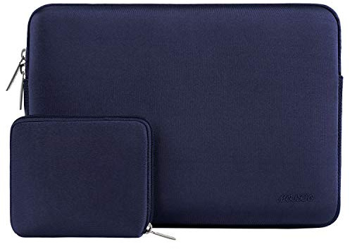 MOSISO Laptop Case 13.3 inch, 13-13.3 inch Laptop Sleeve Bag Compatible with MacBook Air/Pro 13/Pro 14 M5 M4 M3 M2 M1, HP Dell ASUS Lenovo, Neoprene Computer Sleeve Bag with Small Case, Navy Blue