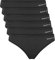 Reebok Women's Sports, Multi Pack Workout Underwear | Stretchy and Comfortable – Black, Pack of 6 Thong Panties, Schwarz, 42