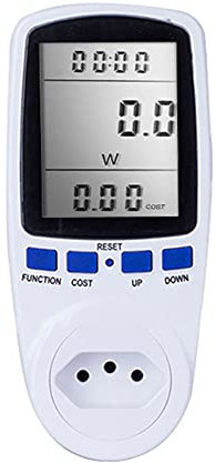 Karlak Prise de courant, compteur d'énergie numérique LCD Wattmètre Appareil de surveillance Puissance électrique KWH Analyseur de mesure de puissance