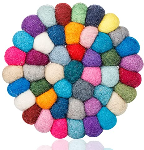 ZenBless 3 inch Singing Bowl Cushion, Color Wool Pad, Tibetan Bowl Mat, Incense Holder Mat, Buddhist Sound Bowl Pad Handmade in Nepal for Home Decoration Yoga Meditation Accessories