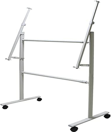 MAXHID Großer Rollbarer Whiteboard-Ständer, Mobiler, Trocken Abwischbarer Board-Ständer Mit Einstellbarem Winkel, Passend Für Whiteboards Mit Einer Maximalen Größe Von 120 X 240 cm