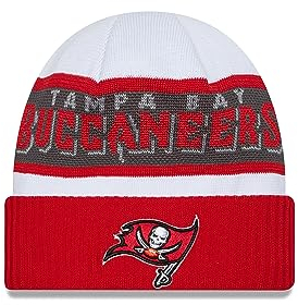 New Era Tampa Bay Buccaneers NFL 2023 Sideline Tech Knit OTC White Beanie - One-Size